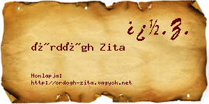 Ördögh Zita névjegykártya