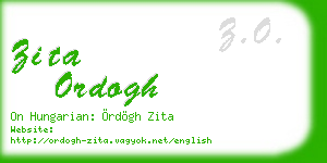 zita ordogh business card